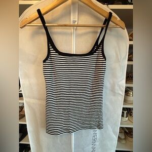 ME+EM Black & White Striped Slim Tank Top- Size US 6